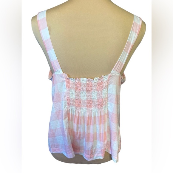 Kate Spade Women’s Wide Strap Smock  Button Down Pink White Gingham Bow … - Picture 3 of 6